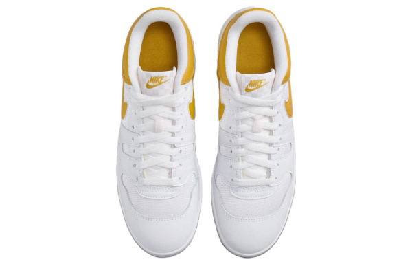 Nike Mac Attack 'Белый и Желтый охристый' Slip-resistant Abrasion-resistant MID Скейтбординг Кроссовки Unisex Белый Желтый