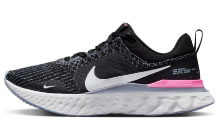Nike React Infinity Run Flyknit 3 Амортизация Дышащий Легкий Низкий Топ Спринт Беговые кроссовки Мужской Черный