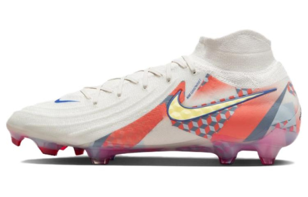 Nike Phantom Luna Elite FG Твердый Грунт Устойчивые к Износу Футбольные Бутсы Унисекс Белый Оранжевый