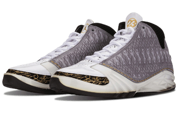 Jordan Air Jordan 23 Белый Stealth Non Slip Легкий MID Топ Винтажные баскетбольные кроссовки Мужской Серый