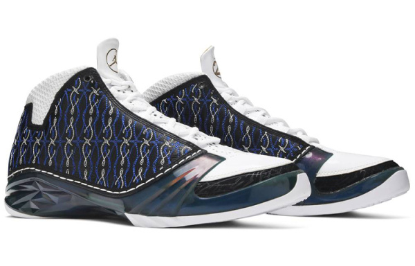 Jordan Air Jordan 23 Motorsports Wizards Non Slip Легкий MID Топ Винтажные баскетбольные кроссовки Мужской Синий