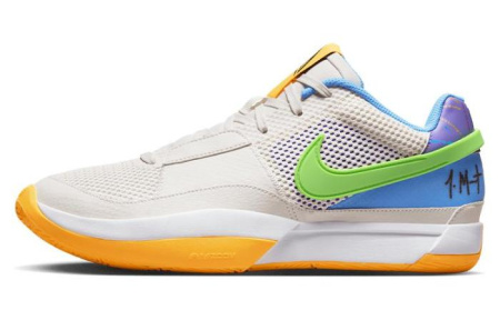 Nike Ja 1 Low Топ Баскетбольные кроссовки Мужской Серый синий оранжевый