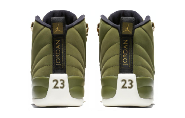 Jordan Air Jordan 12 Retro Chris Paul CLASS OF 2003 High Top Vintage Баскетбольные Кроссовки Женские Оливково-Зеленые