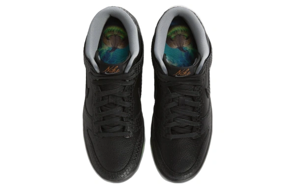 NIKE Dunk Кроссовки для скейтбординга MID Топ Черно-зеленый Мужские