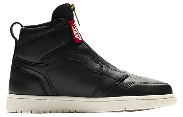 Jordan Air Jordan 1 Ретро High Zip Черный Sail Non Slip Легкий High Top Винтажные баскетбольные кроссовки Женские Черный