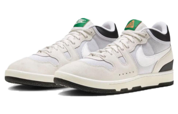 Social Status x Nike Mac Attack 'Белый цвет вершины' Slip-resistant MID Скейтбординг Кроссовки Унисекс Бежевый Белый Черный