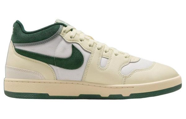 Nike Mac Attack Аbrasion Resistant Дышащий MID Скейтбординг Топ Кроссовки Мужские Бежево-зеленые