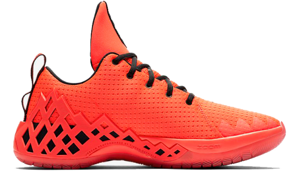 Jordan Jumpman Diamond Low PF Амортизация Поддержка Низкий Топ Баскетбольные Кроссовки Мужской Оранжевый Красный Азиатская Версия