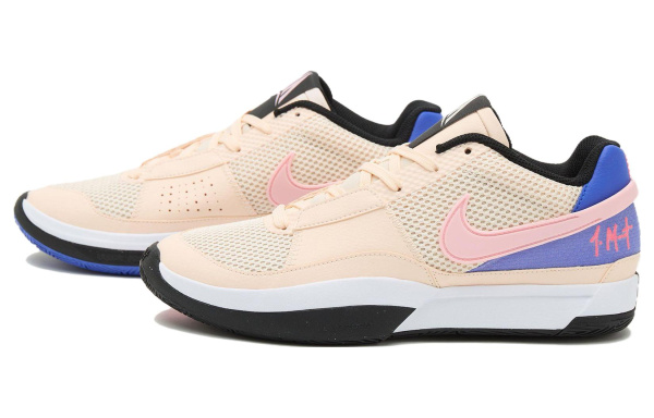 Nike Ja 1 Ja Morant 1 Low Топ Баскетбольные кроссовки Мужской Бежевый Розовый Фиолетовый