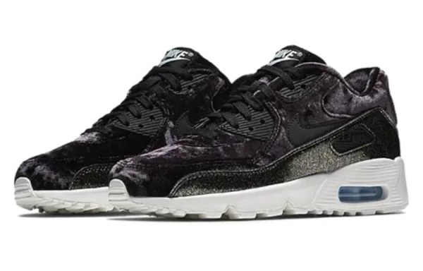 Nike Air Max 90 Детская повседневная обувь Низкий верх Черно-белая панда Для школьного возраста