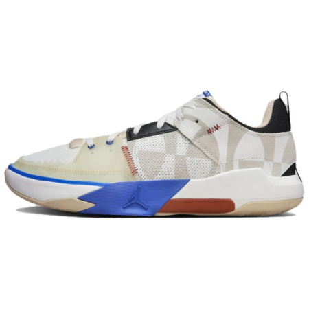 Jordan One Take 5 Амортизация Износостойкий Низкий Топ Воздушная Подушка Баскетбольные Кроссовки Мужской Бежевый Азиатская Версия