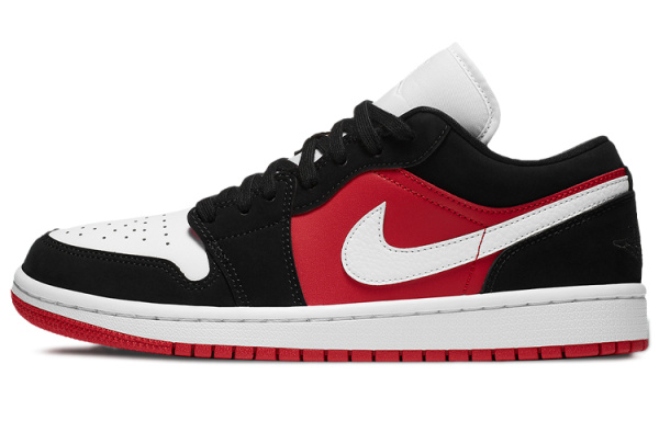 Jordan Air Jordan 1 Low Топ Винтажные Баскетбольные Кроссовки Женские Черный Белый Красный