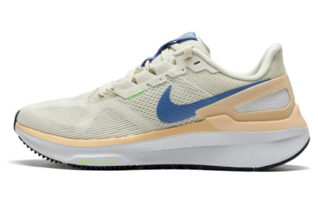 Nike Zoom Structure 25 Беговые кроссовки Низкий верх Бежевый Синий Женские