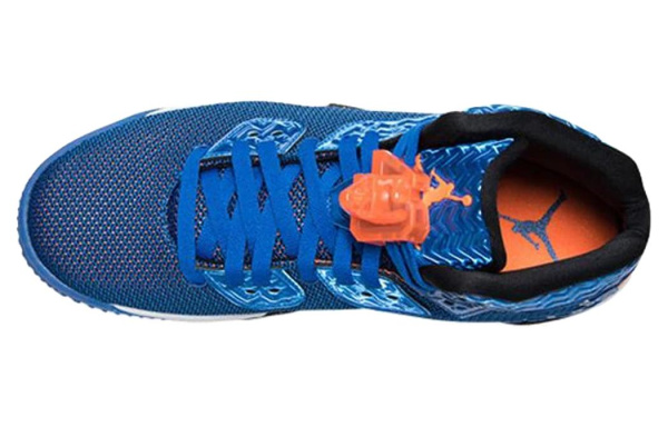 Джордан Spizike Forty 'Knicks' Синий Амортизация Износостойкий Высокий Топ Винтажные Баскетбольные Кроссовки Мужские Синий