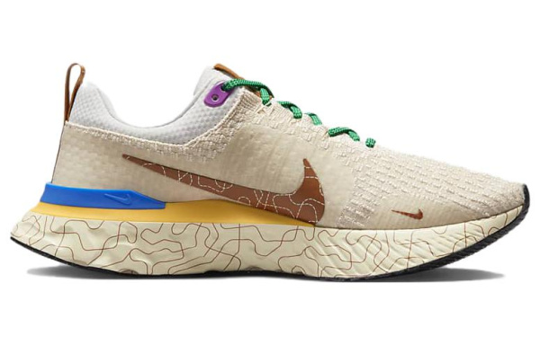 Nike React Infinity Run Flyknit 3 Low Топ Повседневные Беговые Кроссовки Мужские Коричневые