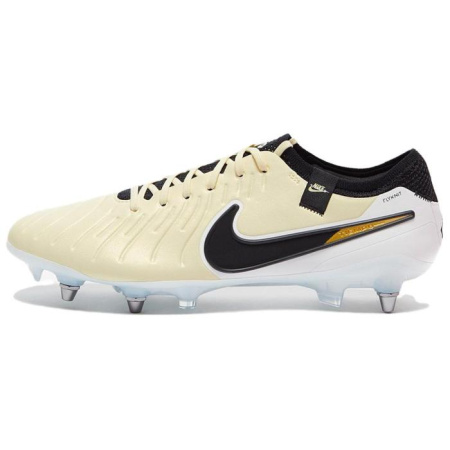 Nike Tiempo Legend 10 SG Мягкая трава Противоскользящие Устойчивые к истиранию Футбольные бутсы Мужские Желтый Черный Белый