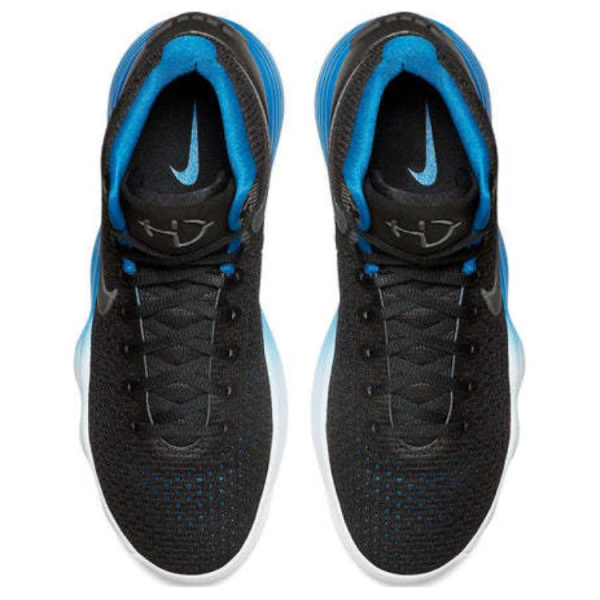 Nike Hyperdunk 2017 BLK EP Slip-resistant Abrasion-resistant MID Топ Баскетбольные кроссовки Мужской Черный Синий