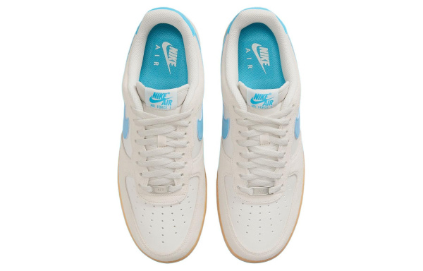 Nike Air FORCE 1 Кроссовки для скейтбординга Низкие Серо-голубые Мужские