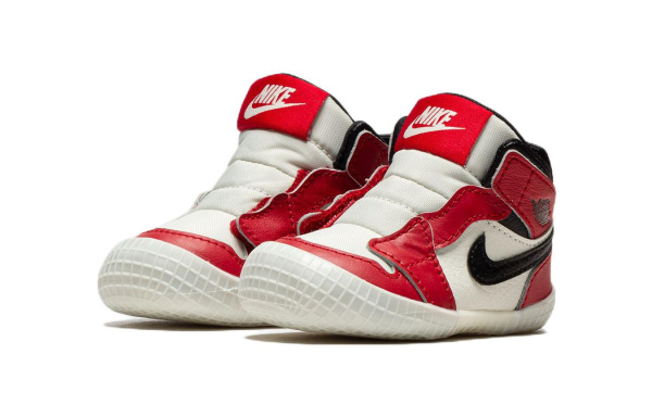 Jordan Air Jordan 1 Обувь для малышей MID Топ Белый и красный Baby