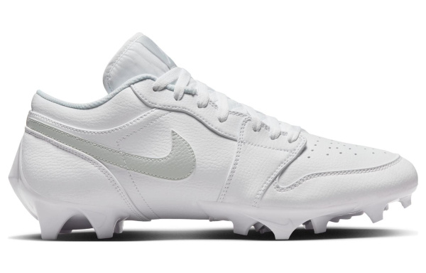 Jordan Air Jordan 1 Low TD Cleat Нижняя юбка устойчивая к износу дышащая футбольная обувь мужская белая