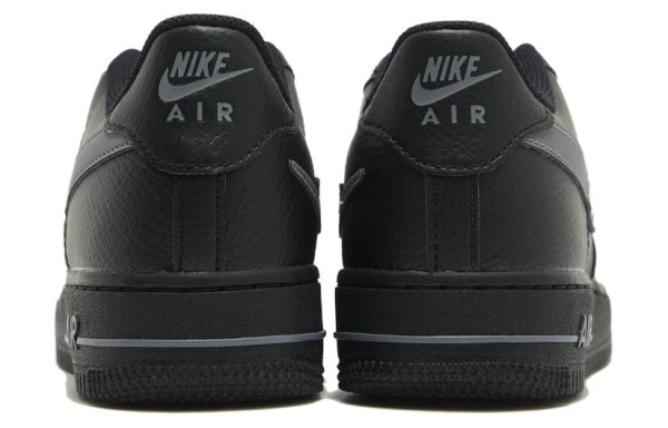 Nike Air FORCE 1 Детские Скейтбординги Низкие Кроссовки Черно-серые Унисекс