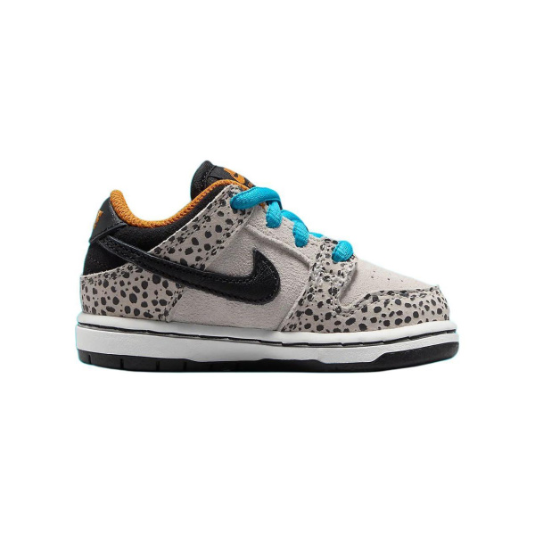 NIKE Dunk SB Детская обувь, низкие кеды, светло-коричневый/черный/оранжевый
