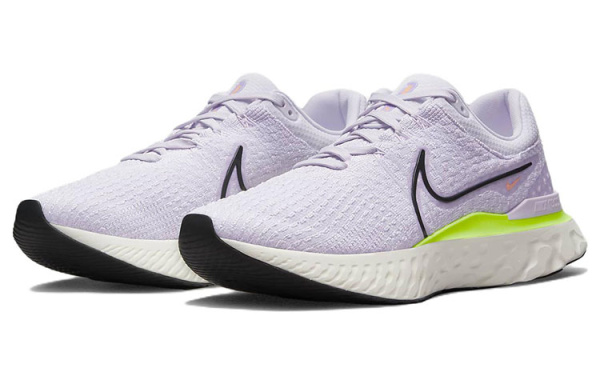 Nike React Infinity Run Flyknit 3 Low Топ Тренировочные Беговые Кроссовки Мужские Фиолетовые
