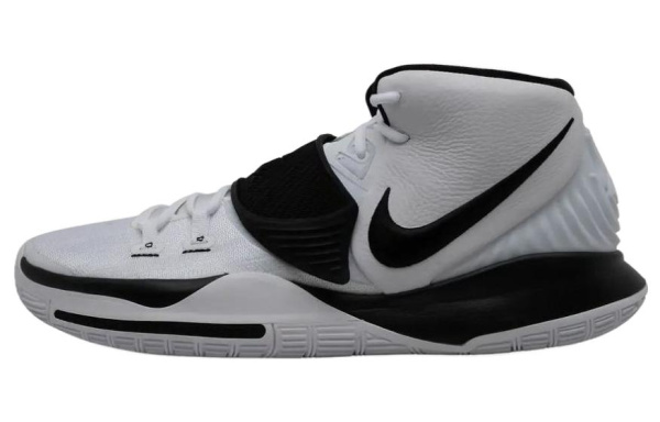 Nike Kyrie 6 Irving 6 Амортизация Износостойкий MID Топ Баскетбольные кроссовки Мужские Серый Черный