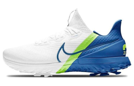Nike Air Zoom Infinity Tour Wide Slip-Resistant Low Golf Shoes Men's White Blue Green