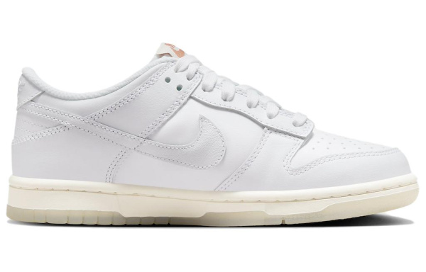 NIKE Dunk Детские Скейтбординги Низкие Белые Унисекс
