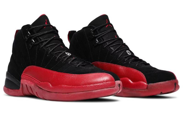 Jordan Air Джордан 12 Ретро Flu Game Non Slip Легкий Высокий Топ Винтажные баскетбольные кроссовки Мужской Черный Красный 2009 Edition