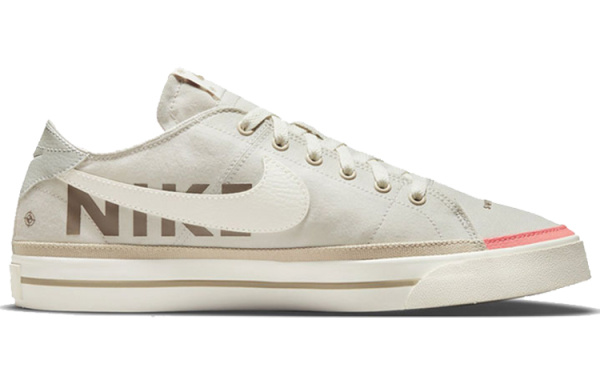 Nike Court Legacy CNVS Логотип Slip-on Резиновые амортизаторы Низкий топ Скейтборд Кроссовки Мужские Серый