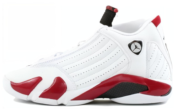 Jordan Air Jordan 14 Ретро Конфетный Трость MID Топ Винтажные баскетбольные кроссовки Мужской Белый Красный 2006
