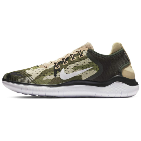 Nike Free RN Амортизация Износостойкий Низкий Топ Беговые кроссовки Мужские Коричнево-зеленые