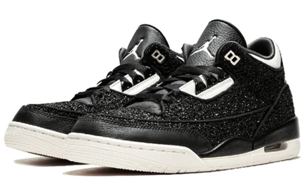 Jordan Air Jordan 3 Retro SE Awok Vogue Черный Slip Lightweight MID Баскетбольные кроссовки Top Vintage Женские Черный Белый
