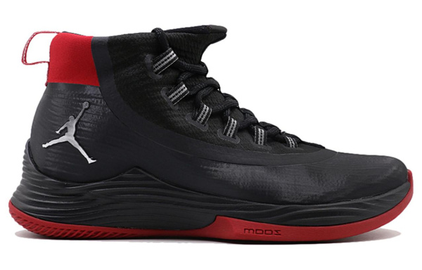 Джордан Ultra Fly 2 X Slip-Resistant Coating And Balance High Top Винтажные баскетбольные кроссовки Мужской Черный Красный