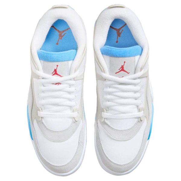 Jordan Air Jordan 4 Винтажные Баскетбольные Кроссовки Низкие Топ Серый Белый Синий Унисекс
