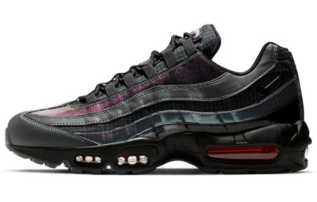 Nike Air Max 95 Low Топ Air Cushion Повседневные Беговые Кроссовки Унисекс Черная Радуга Панель