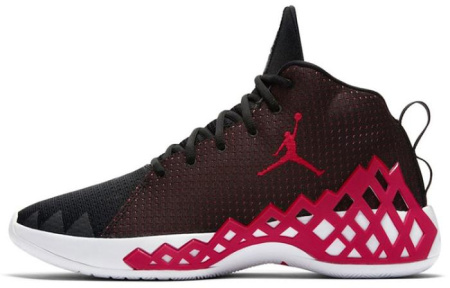 Jordan Jumpman Diamond MID Non Slip Легкий MID Баскетбольные кроссовки Мужской Черный Красный