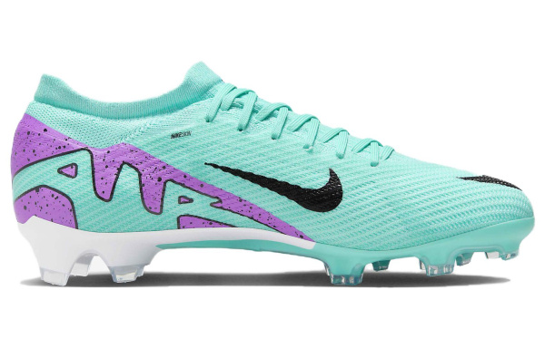 Nike Mercurial Vapor 15 FG Твердый грунт противоскользящие и устойчивые к истиранию футбольные бутсы мужские зеленый фиолетовый