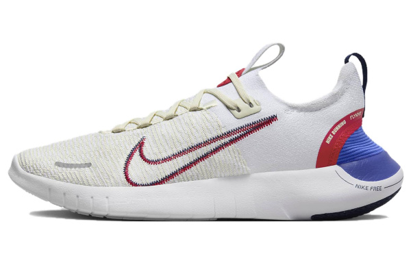 Nike Free RN Амортизация Износостойкий Низкий Топ Беговые кроссовки Мужские Белый Желтый