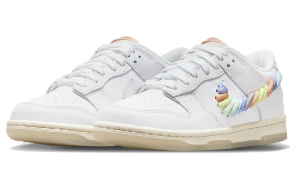 NIKE Dunk Детские Скейтбординги Низкие Белые Унисекс
