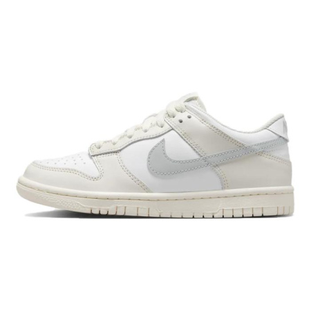 NIKE Dunk Детские Скейтбординги Низкие Топы Экрю/Серый Унисекс