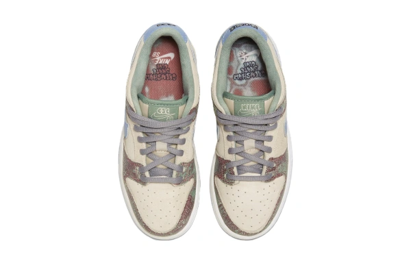NIKE Dunk SB Детские Скейтбординги Низкие Топы Экрю Kids