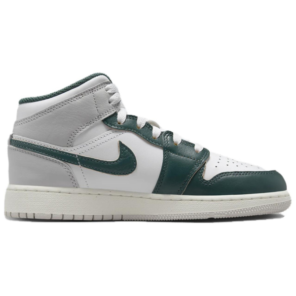 Jordan Air Jordan 1 MID SE Slip-resistant Abrasion-resistant Breathable MID Skateboarding Shoes Unisex White Green Джордан Эйр Джордан 1 Мид СЕ Антискользящие Устойчивые к истиранию Дышащие Мид Скейтбординг Кроссовки Унисекс Белый Зеленый