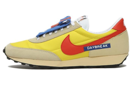 Nike Daybreak Shock Absorbers Slip-on Resistant Low Top Marathon Running Shoes Women's Yellow Red Blue