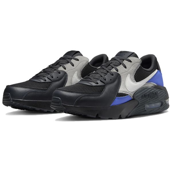 Nike Low Топ Беговые кроссовки Мужской Черный Серый Синий