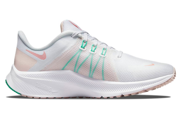 Nike Quest 4 Дышащий Поддерживающий и Легкий Низкий Топ Повседневные Беговые Кроссовки Женские Белый Зеленый Розовый
