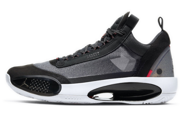 Jordan Air Jordan 34 Low Heritage Low Топ Баскетбольные кроссовки для игры Мужской Черный Красный Международная версия