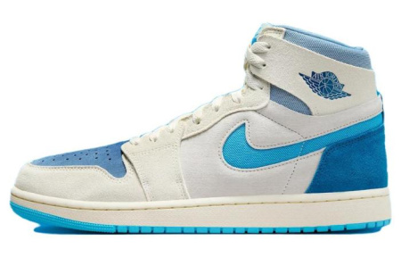 Jordan Air Jordan 1 Винтажные баскетбольные кроссовки High Топ Белый Синий Мужские